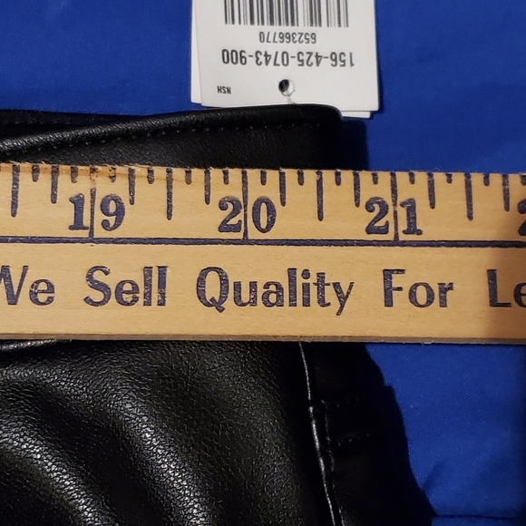 Abercrombie & Fitch Pants Sz 35R Faux Leather 90s Straight Ultra High Rise 14/16 - Picture 10 of 15